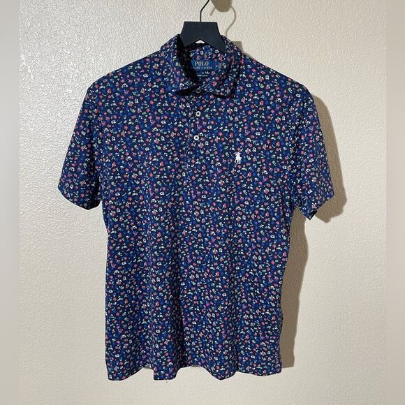 Ralph Lauren Men's Navy Floral Button Down Shirt - Picture 1 of 6
